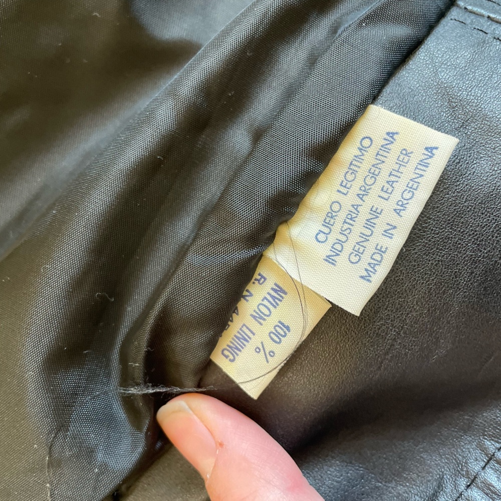 Vintage 80s leather duster trench coat Split Ends Ltd. Black coat jacket - Picture 11 of 13